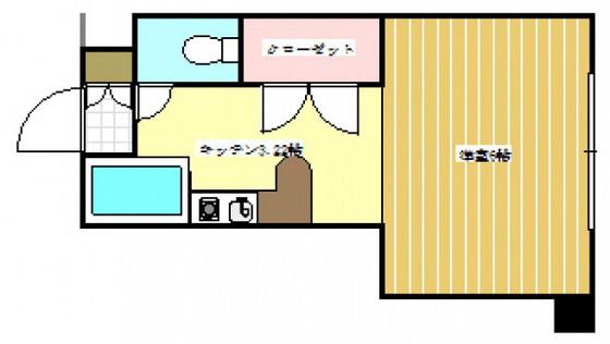 ラポール小町(ワンルーム/6階)の間取り写真