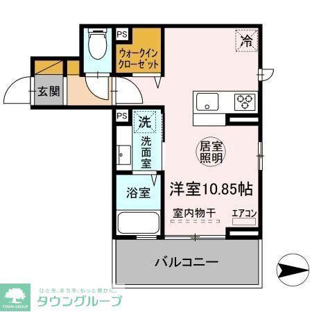 FORTUNEXI (ワンルーム/3階)の間取り写真