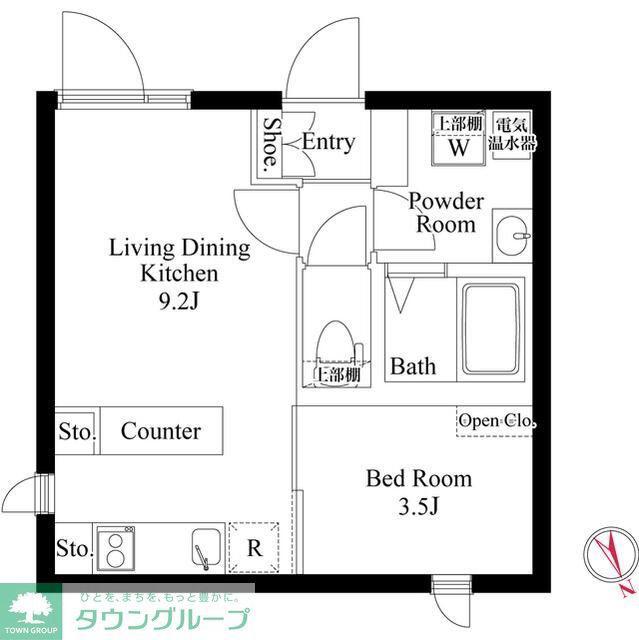 CASAFIORE日暮里(1LDK/4階)の間取り写真