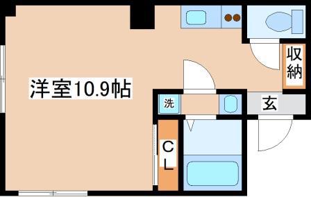 新長田 BENEFIC(ワンルーム/4階)の間取り写真