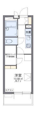 レオパレス雅(1K/1階)の間取り写真