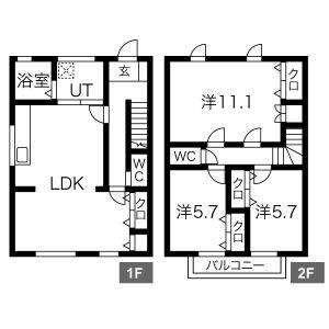 アーバンコート(3LDK/1階)の間取り写真
