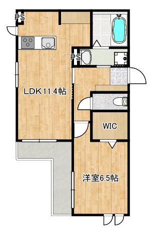 千年ヘーベルメゾン(1LDK/3階)の間取り写真