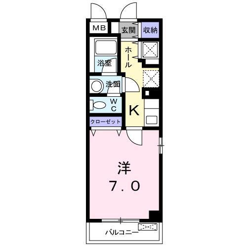 ORSETTO 川口(1K/3階)の間取り写真