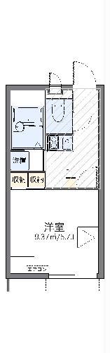 レオパレスベルウッド(1K/1階)の間取り写真