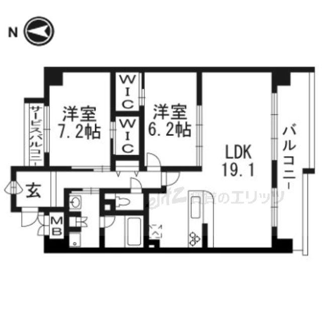 フォルビート(2LDK/3階)の間取り写真