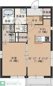 フィカーサ(1LDK/2階)の間取り写真