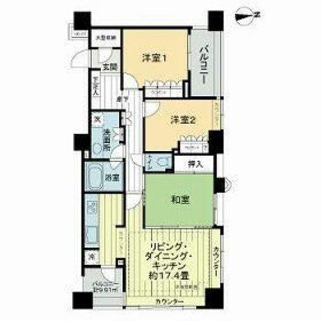 ライオンズステーションプラザセンター南(3LDK/3階)の間取り写真