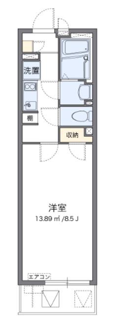 クレイノメゾン東橋本(1K/2階)の間取り写真