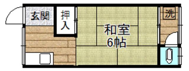 天川荘(1K/1階)の間取り写真