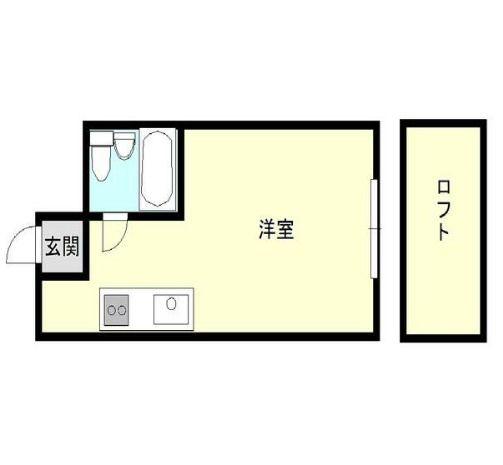 アーバン桜ヶ丘B(ワンルーム/2階)の間取り写真