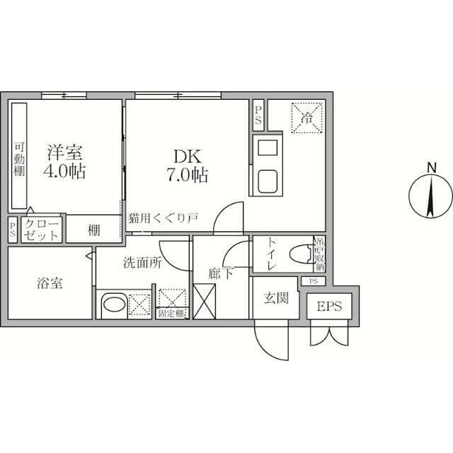 ラヴィエール大島&MEW 部屋番号302(1DK/3階)の間取り写真