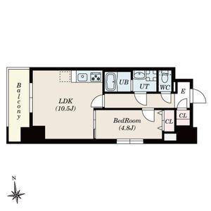 S-RESIDENCE岡崎公園AUREATE 204.2(1LDK/13階)の間取り写真