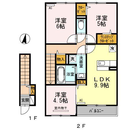 ルミエール(3LDK/2階)の間取り写真