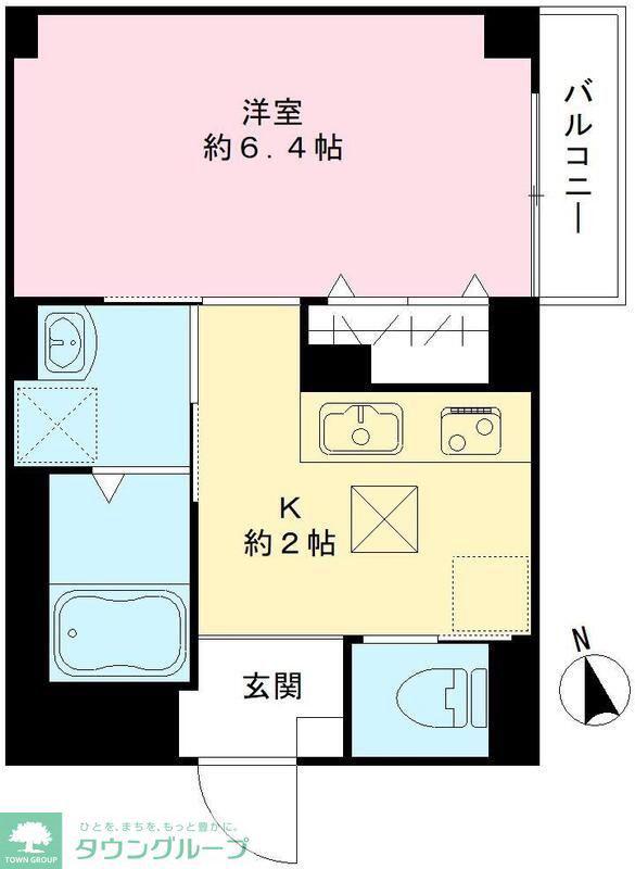 オークレール上落合(1K/1階)の間取り写真