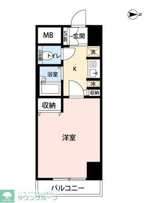 サンテミリオン九段(1K/9階)の間取り写真