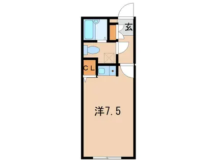 メゾンプチバード(ワンルーム/1階)の間取り写真