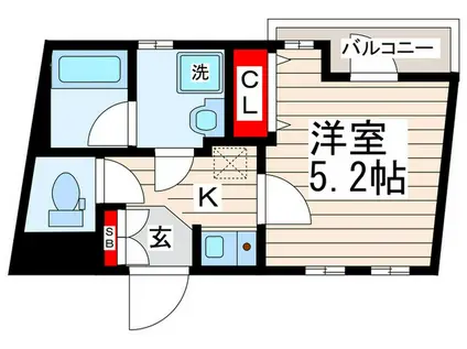 アルペ-ジュ江古田(1K/2階)の間取り写真