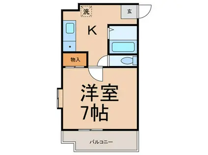 AIマンション(1K/3階)の間取り写真