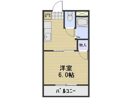 ロイヤル神田(1DK/3階)の間取り写真