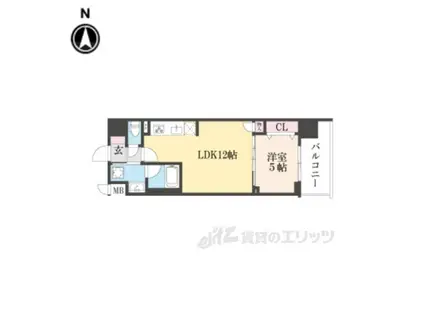 ベラジオ雅び京都三条通(1LDK/9階)の間取り写真