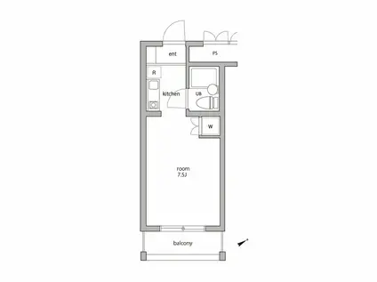 2025年1月リノベ海まで徒歩7分HAGU組む横須賀BAY(ワンルーム/2階)の間取り写真