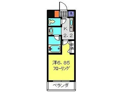 タウンハウス日吉K(1K/3階)の間取り写真