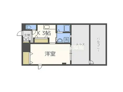 ラシーヌ御崎(1K/8階)の間取り写真