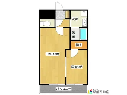 カーサヴェルデ宮ノ陣(1LDK/8階)の間取り写真