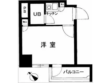 ニューライフ新宿参番館(1K/4階)の間取り写真