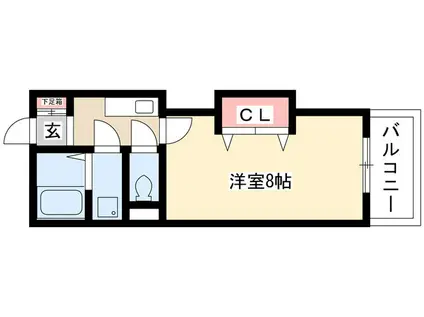 ベルハウス(1K/1階)の間取り写真
