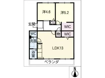 大野コーポ(2LDK/3階)の間取り写真