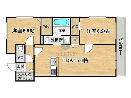 FIELD UP(2LDK/3階)の間取り写真