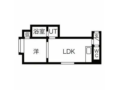 K1 ケーワン(1LDK/2階)の間取り写真
