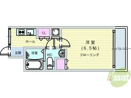 石野ハイツ(1K/1階)の間取り写真