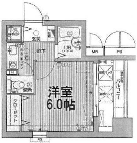 プレサンス西心斎橋(1K/10階)の間取り写真