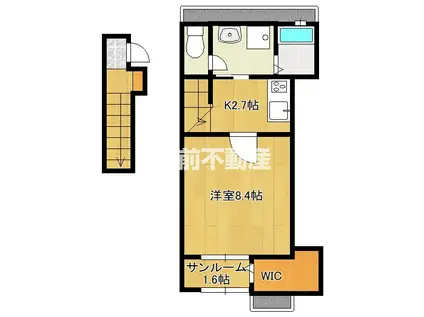 ソレイユ(1K/2階)の間取り写真