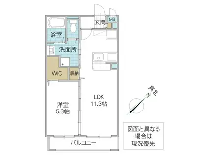 カーサ桜土浦(1LDK/1階)の間取り写真