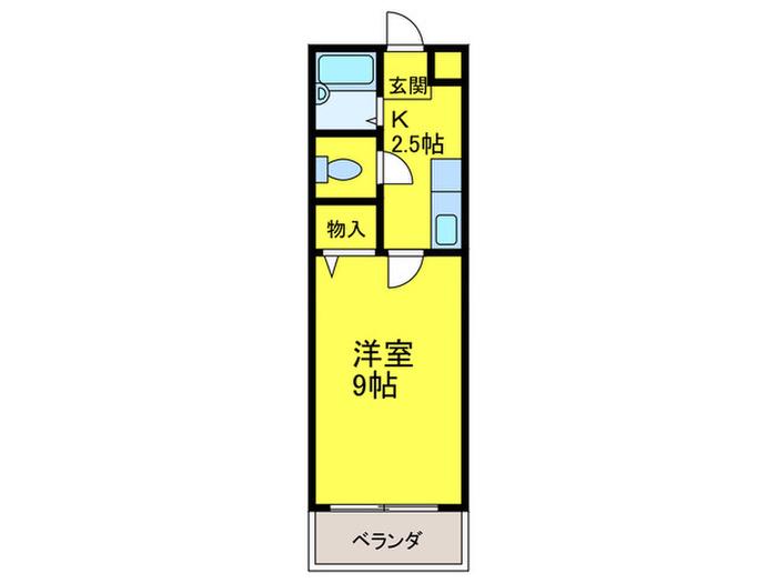 サンパティ白姫(1K/4階)の間取り写真