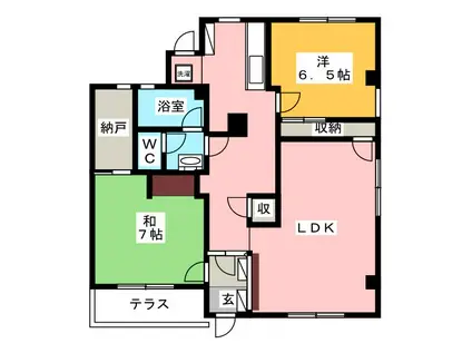 メゾン高田(2LDK/1階)の間取り写真
