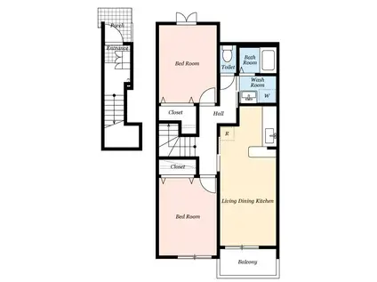 サンリットK(2LDK/2階)の間取り写真
