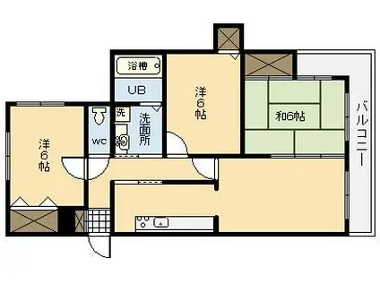 サンハイツ神宮(3SLDK/3階)の間取り写真