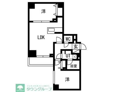 TRADIS錦糸町(2LDK/6階)の間取り写真