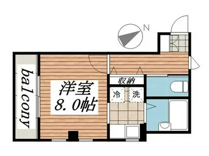 MOMOの実(1K/2階)の間取り写真