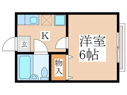 コーポサンライズII(1K/1階)の間取り写真