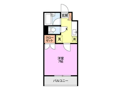 グレース東大畑(1K/2階)の間取り写真