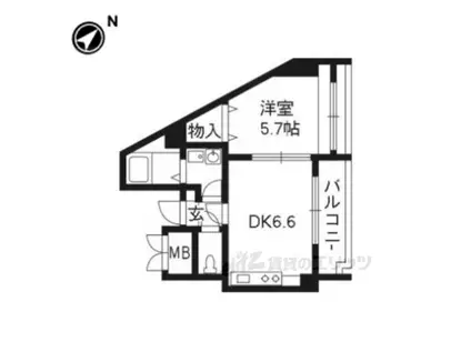 ANGEL PALACE(1DK/3階)の間取り写真