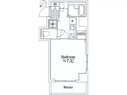 グランドガーラ横浜関内(1K/8階)の間取り写真