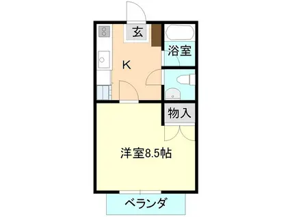 タンポポ(1K/1階)の間取り写真