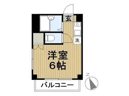 ブランニュー横浜(ワンルーム/5階)の間取り写真